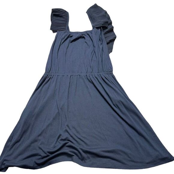 GAP dusty blue elastic waist square neck sleeveless mini dress SIZE SMALL - Picture 2 of 7